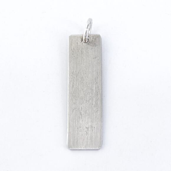 Vintage Silver-Tone Vertical Name Bar Pendant “haley” - Picture 4 of 6